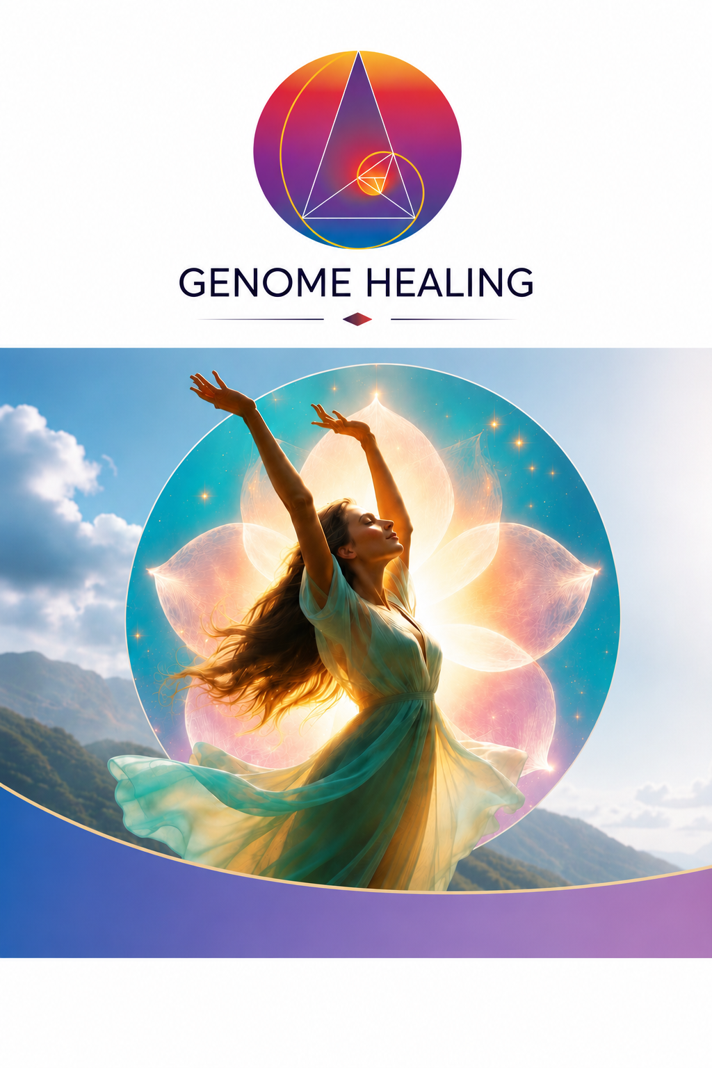 IICT Genome Healing ad image with logo